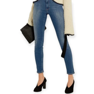 Acne Studios Skin 5 Skinny Jeans Dark Vintage Wash Blue Ankle Length Size 26